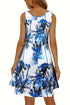 'Vanya' Printed Wide Strap Mini Dress - Celes Fashion